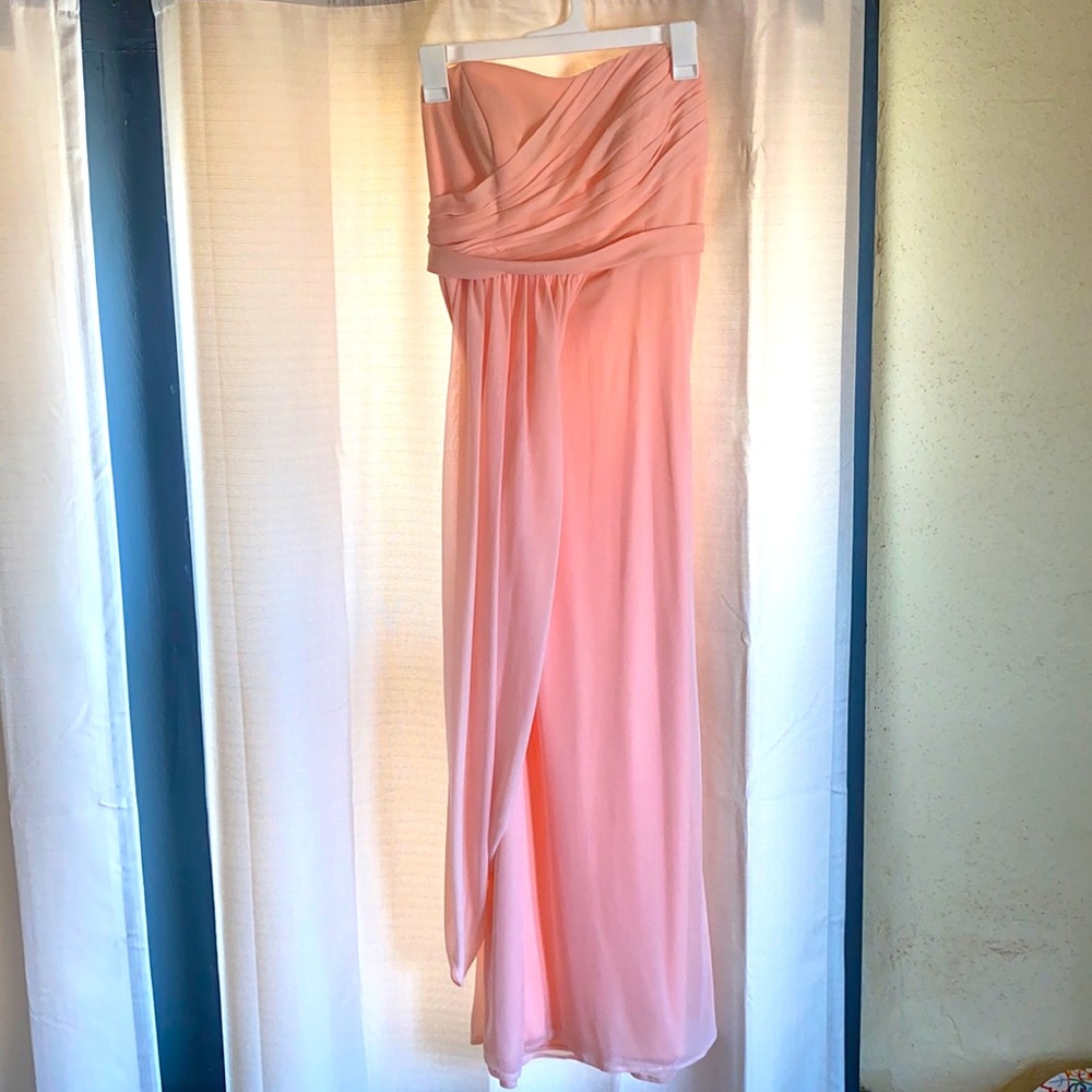 David’s Bridal Strapless Bridesmaid Dress